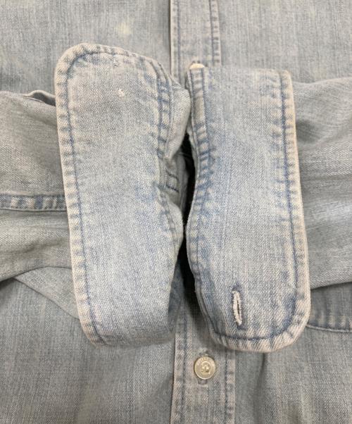 BALENCIAGA（バレンシアガ）BALENCIAGA (バレンシアガ) Shoulder Logo Denim Shirt インディゴ サイズ:38の古着・服飾アイテム
