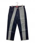 SUPREMEシュプリーム）の古着「Paneled Stripe Baggy Jean」｜インディゴ