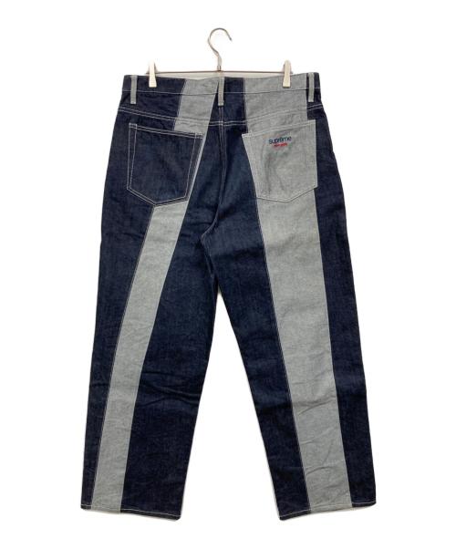SUPREME（シュプリーム）Supreme (シュプリーム) Paneled Stripe Baggy Jean インディゴ サイズ:34の古着・服飾アイテム