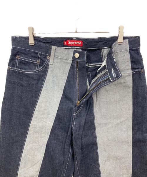 SUPREME（シュプリーム）Supreme (シュプリーム) Paneled Stripe Baggy Jean インディゴ サイズ:34の古着・服飾アイテム