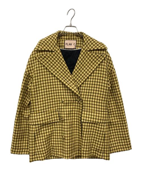 PLAN C（プランシー）Plan C (プランシー) ダブルジャケット イエロー サイズ:36の古着・服飾アイテム