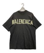 BALENCIAGAバレンシアガ）の古着「テープロゴダメージTシャツ」｜ブラウン