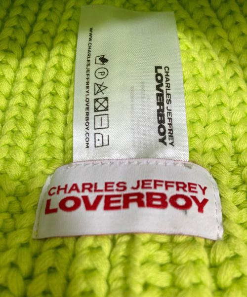 CHARLES JEFFREY LOVERBOY（チャールズ ジェフリー ラバーボーイ）CHARLES JEFFREY LOVERBOY (チャールズ ジェフリー ラバーボーイ) ニット帽 黄緑の古着・服飾アイテム
