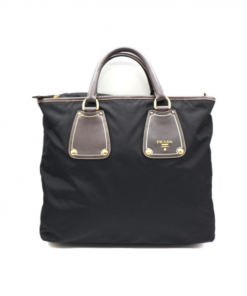 PRADA（プラダ）PRADA (プラダ) ナイロン2WAYバッグ ブラックの古着・服飾アイテム