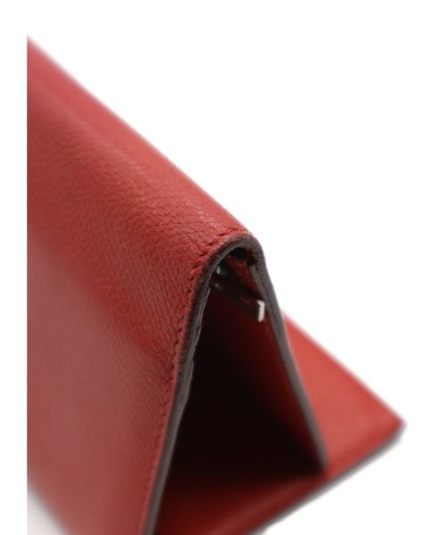 HERMES（エルメス）HERMES (エルメス) 3つ折り財布 レッド ベアンの古着・服飾アイテム