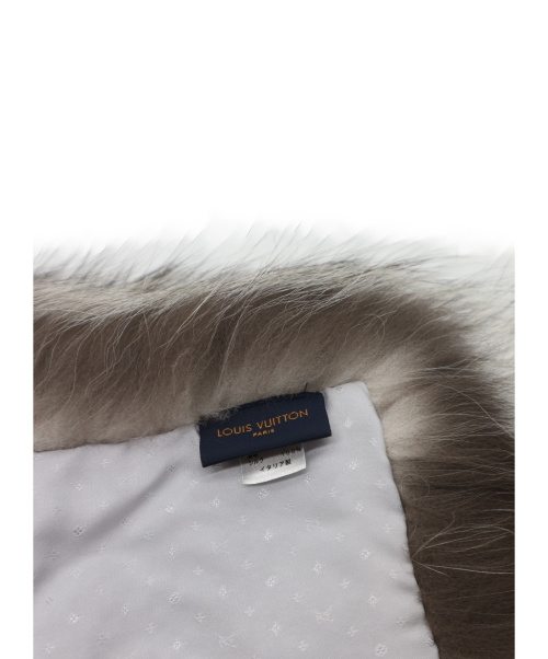 LOUIS VUITTON（ルイ ヴィトン）LOUIS VUITTON (ルイヴィトン) エシャルプ ファーリーファー グレー サイズ:- フォックスファー×ミンクの古着・服飾アイテム
