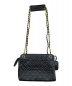 CHANEL (シャネル) ココマークラムスキンチェーンショルダーバッグ ネイビー ココマーク　ラムスキン　マトラッセ フラップ　1808442：138000円