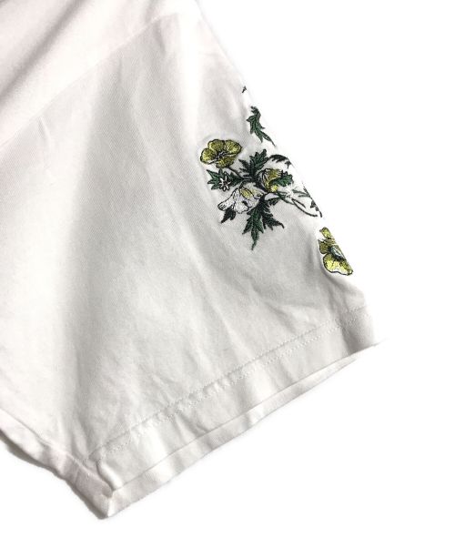 CLANE（クラネ）CLANE (クラネ) スリーブフラワー刺繍Tシャツ ホワイト サイズ:2の古着・服飾アイテム