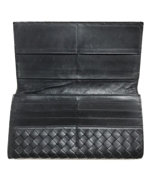 BOTTEGA VENETA（ボッテガベネタ）BOTTEGA VENETA (ボッテガベネタ) イントレチャート コンチネンタルウォレット ブラックの古着・服飾アイテム