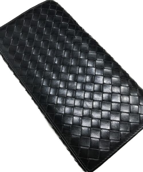 BOTTEGA VENETA（ボッテガベネタ）BOTTEGA VENETA (ボッテガベネタ) イントレチャート コンチネンタルウォレット ブラックの古着・服飾アイテム