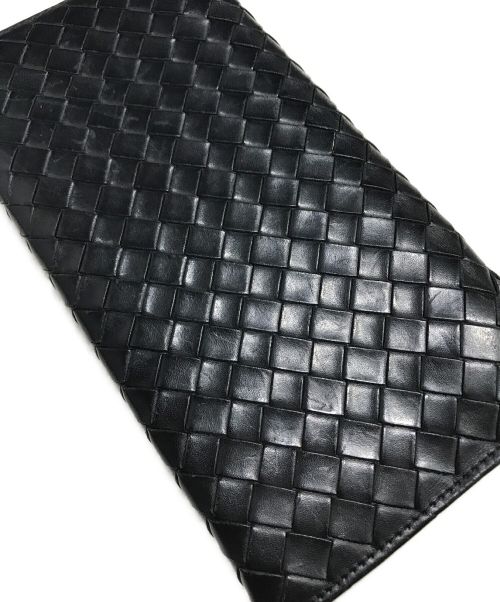 BOTTEGA VENETA（ボッテガベネタ）BOTTEGA VENETA (ボッテガベネタ) イントレチャート コンチネンタルウォレット ブラックの古着・服飾アイテム