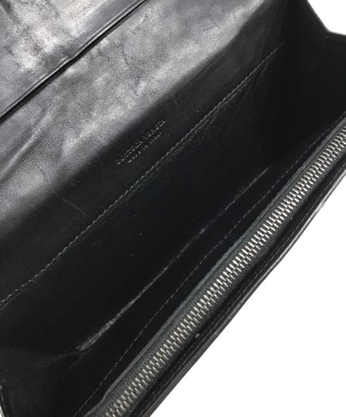 BOTTEGA VENETA（ボッテガベネタ）BOTTEGA VENETA (ボッテガベネタ) イントレチャート コンチネンタルウォレット ブラックの古着・服飾アイテム