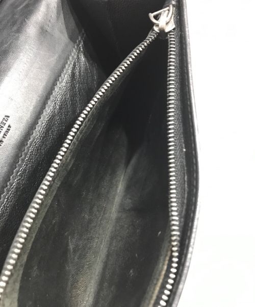 BOTTEGA VENETA（ボッテガベネタ）BOTTEGA VENETA (ボッテガベネタ) イントレチャート コンチネンタルウォレット ブラックの古着・服飾アイテム