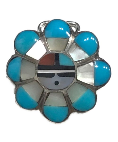 Navajo（ナバホ）Navajo (ナバホ) サンフェイスインレイペンダントトップの古着・服飾アイテム