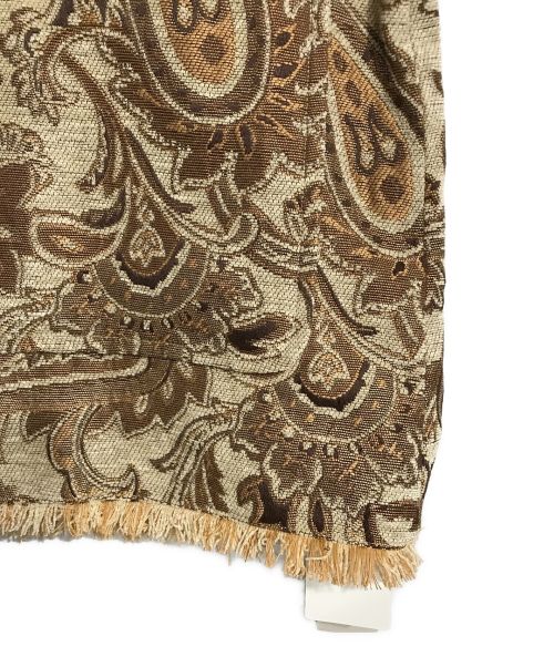 CAPRICIEUX LE'MAGE（カプリシューレマージュ）CAPRICIEUX LE'MAGE (カプリシューレマージュ) ジャガードハーフコート ベージュ×ブラウン サイズ:Fの古着・服飾アイテム