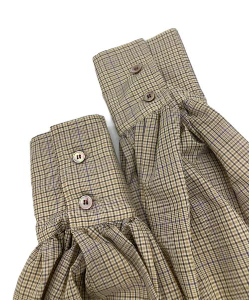 Noble（ノーブル）Noble (ノーブル) タイプライターパフスリーブブラウス ベージュ サイズ:表記無しの古着・服飾アイテム