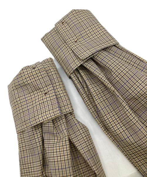 Noble（ノーブル）Noble (ノーブル) タイプライターパフスリーブブラウス ベージュ サイズ:表記無しの古着・服飾アイテム