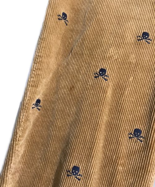 Rugby Ralph Lauren（ラグビーラルフローレン）Rugby Ralph Lauren (ラグビーラルフローレン) スカル刺繍コーデュロイパンツ ブラウン サイズ:W28の古着・服飾アイテム