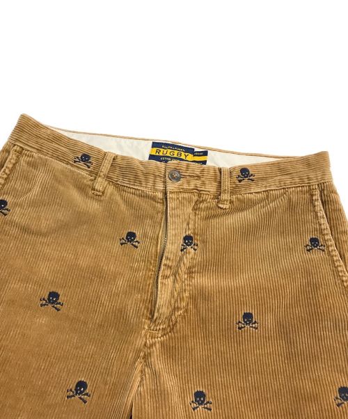 Rugby Ralph Lauren（ラグビーラルフローレン）Rugby Ralph Lauren (ラグビーラルフローレン) スカル刺繍コーデュロイパンツ ブラウン サイズ:W28の古着・服飾アイテム