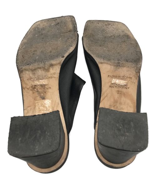 FABIO RUSCONI（ファビオルスコーニ）FABIO RUSCONI (ファビオルスコーニ) レザーサンダル ブラック サイズ:36の古着・服飾アイテム