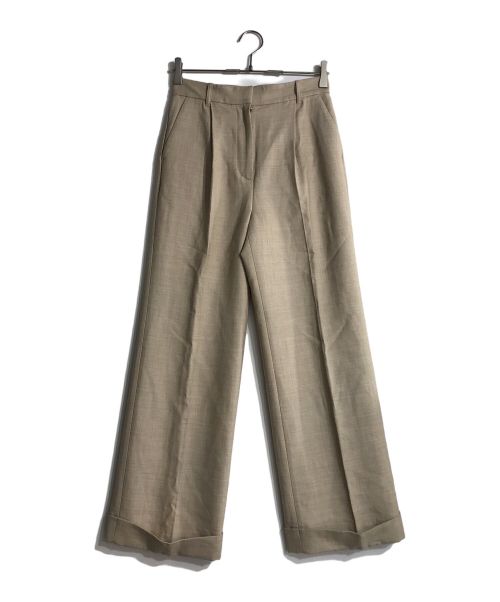 Spick and Span（スピック＆スパン）Spick and Span (スピックアンドスパン) ダブルクロスタックカフドパンツ ベージュ サイズ:36の古着・服飾アイテム