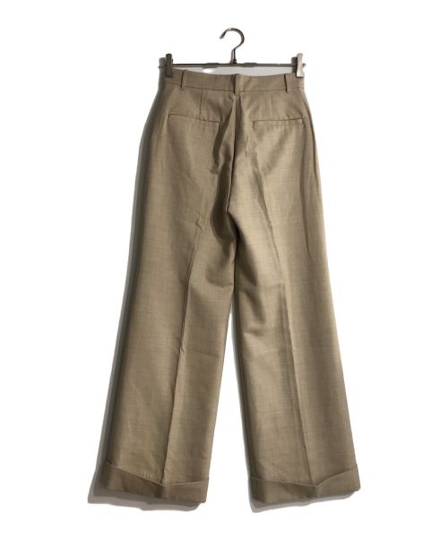 Spick and Span（スピック＆スパン）Spick and Span (スピックアンドスパン) ダブルクロスタックカフドパンツ ベージュ サイズ:36の古着・服飾アイテム