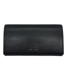Saint Laurent Paris（サンローランパリ）の古着「フラップロングウォレット」｜ブラック