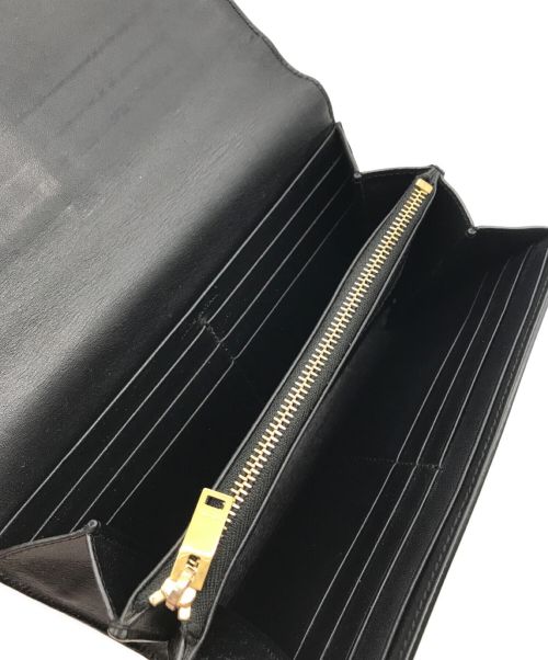 Saint Laurent Paris（サンローランパリ）Saint Laurent Paris (サンローランパリ) フラップロングウォレット ブラックの古着・服飾アイテム