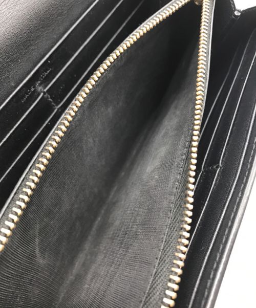 Saint Laurent Paris（サンローランパリ）Saint Laurent Paris (サンローランパリ) フラップロングウォレット ブラックの古着・服飾アイテム