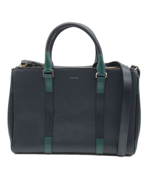 PAUL SMITH（ポールスミス）Paul Smith (ポールスミス) 2WAYショルダーバッグ グリーン×ネイビーの古着・服飾アイテム