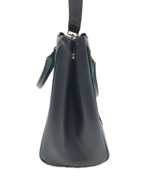 PAUL SMITH（ポールスミス）Paul Smith (ポールスミス) 2WAYショルダーバッグ グリーン×ネイビーの古着・服飾アイテム