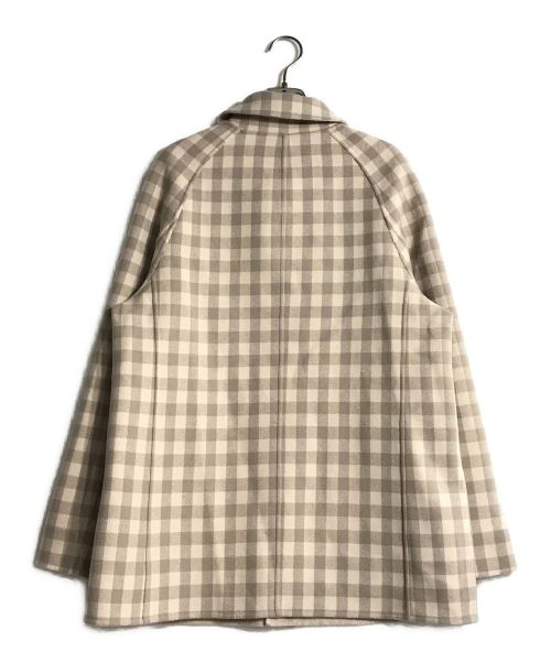 Aquascutum（アクアスキュータム）Aquascutum (アクアスキュータム) チェックダブルフェイス リバーシブルコート ベージュ サイズ:10の古着・服飾アイテム