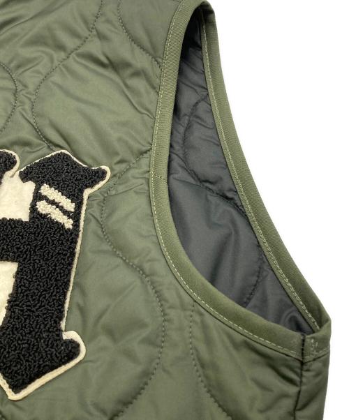 HYDROGEN（ハイドロゲン）HYDROGEN (ハイドロゲン) キルティングベスト カーキ サイズ:Sの古着・服飾アイテム