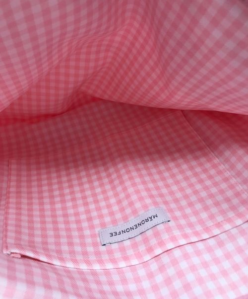 MARONENONFEE（マーロンエノンフィ）MARONENONFEE (マーロンエノンフィ) キャンバススカラップバッグカプリ ピンクの古着・服飾アイテム