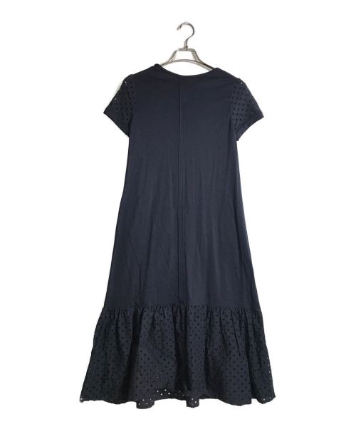 MARONENONFE（マーロンエノンフィ）MARONENONFE (マーロンエノンフィ) フレアレースロングワンピース ネイビー サイズ:38の古着・服飾アイテム