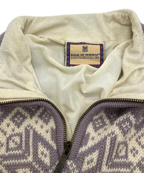DALE OF NORWAY（ダーレ オブ ノルウェイ）DALE OF NORWAY (ダーレ オブ ノルウェイ) ニットジャケット パープル サイズ:Lの古着・服飾アイテム