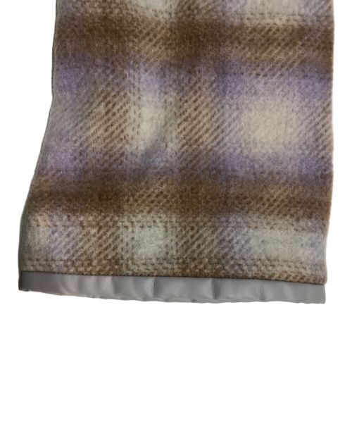 TELA（テラ）tela (テラ) チェックフリンジコート ピンク サイズ:US：Sの古着・服飾アイテム