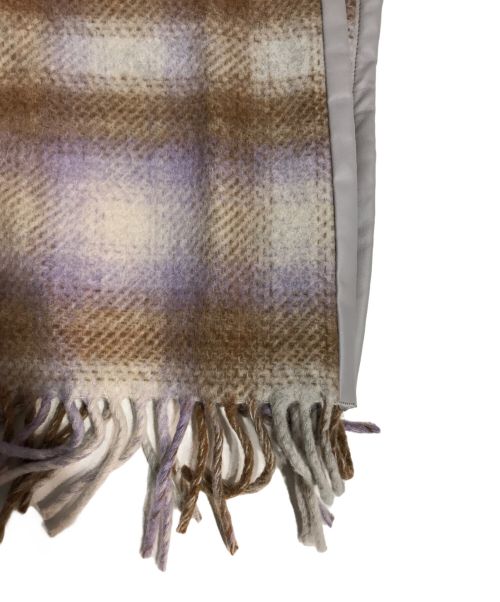 TELA（テラ）tela (テラ) チェックフリンジコート ピンク サイズ:US：Sの古着・服飾アイテム