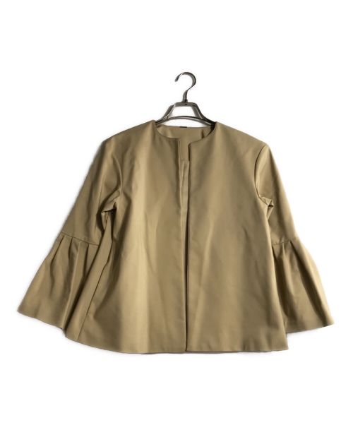 Mila Owen（ミラオーウェン）Mila Owen (ミラオーウェン) フレアタックスリーブジャケット×パンツ SET UP ベージュ サイズ:1の古着・服飾アイテム