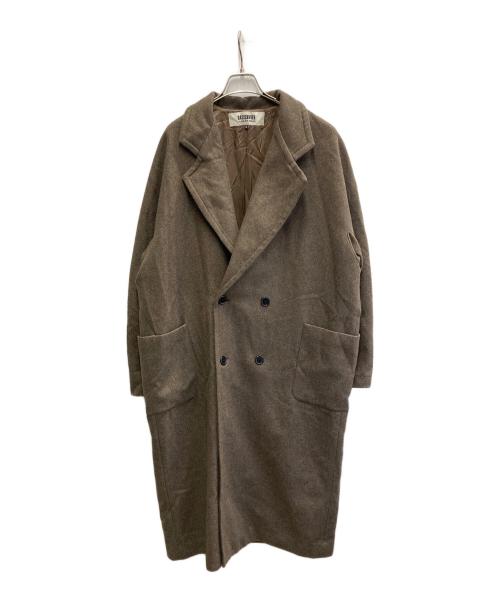 BASISBROEK（バージスブルック）BASISBROEK (バージスブルック) メルトンダブルコート ブラウン サイズ:3の古着・服飾アイテム