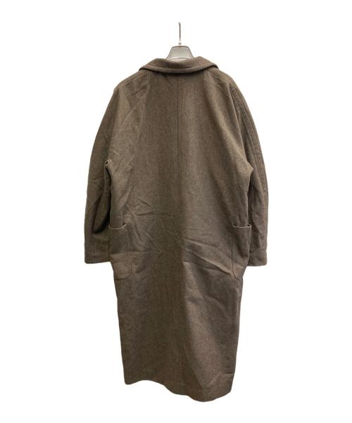 BASISBROEK（バージスブルック）BASISBROEK (バージスブルック) メルトンダブルコート ブラウン サイズ:3の古着・服飾アイテム