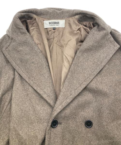 BASISBROEK（バージスブルック）BASISBROEK (バージスブルック) メルトンダブルコート ブラウン サイズ:3の古着・服飾アイテム