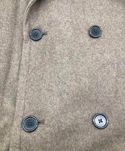 BASISBROEK（バージスブルック）BASISBROEK (バージスブルック) メルトンダブルコート ブラウン サイズ:3の古着・服飾アイテム