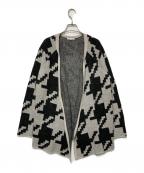 BIRGITTE HERSKINDビアギテヘアスキン）の古着「モヘアブレンドニットカーディガン」｜ブラック×グレー