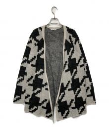 BIRGITTE HERSKIND（ビアギテヘアスキン）の古着「モヘアブレンドニットカーディガン」｜ブラック×グレー