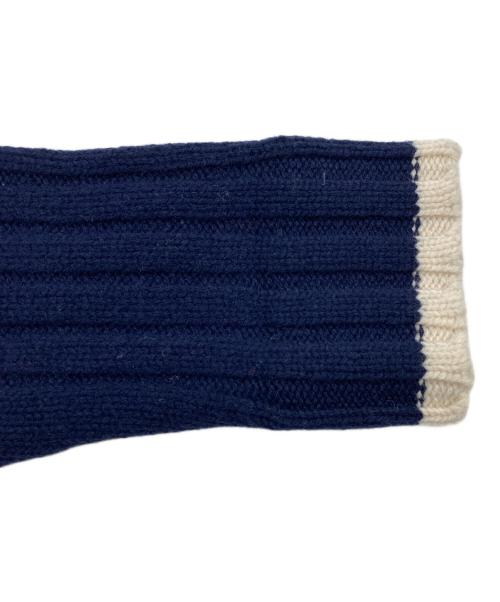 LOVELESS（ラブレス）LOVELESS (ラブレス) タスマニアラム ジップアップ ニット ネイビー サイズ:Lの古着・服飾アイテム