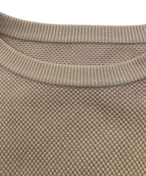 crepuscule（クレプスキュール）crepuscule (クレプスキュール) モスステッチ ロングスリーブ 鹿の子 コットンニット アイボリー サイズ:2の古着・服飾アイテム