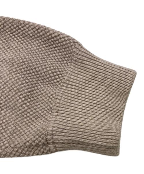 crepuscule（クレプスキュール）crepuscule (クレプスキュール) モスステッチ ロングスリーブ 鹿の子 コットンニット アイボリー サイズ:2の古着・服飾アイテム