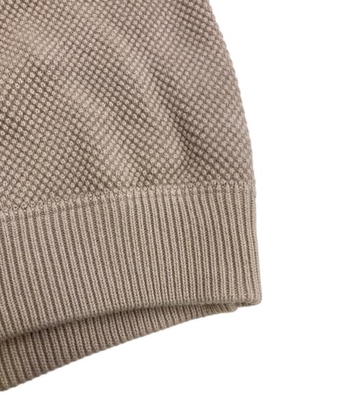 crepuscule（クレプスキュール）crepuscule (クレプスキュール) モスステッチ ロングスリーブ 鹿の子 コットンニット アイボリー サイズ:2の古着・服飾アイテム