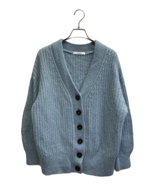 Snidel（スナイデル）Snidel (スナイデル) ベビーアルパカ畦カーディガン ブルー サイズ:FREEの古着・服飾アイテム